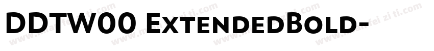 DDTW00 ExtendedBold字体转换